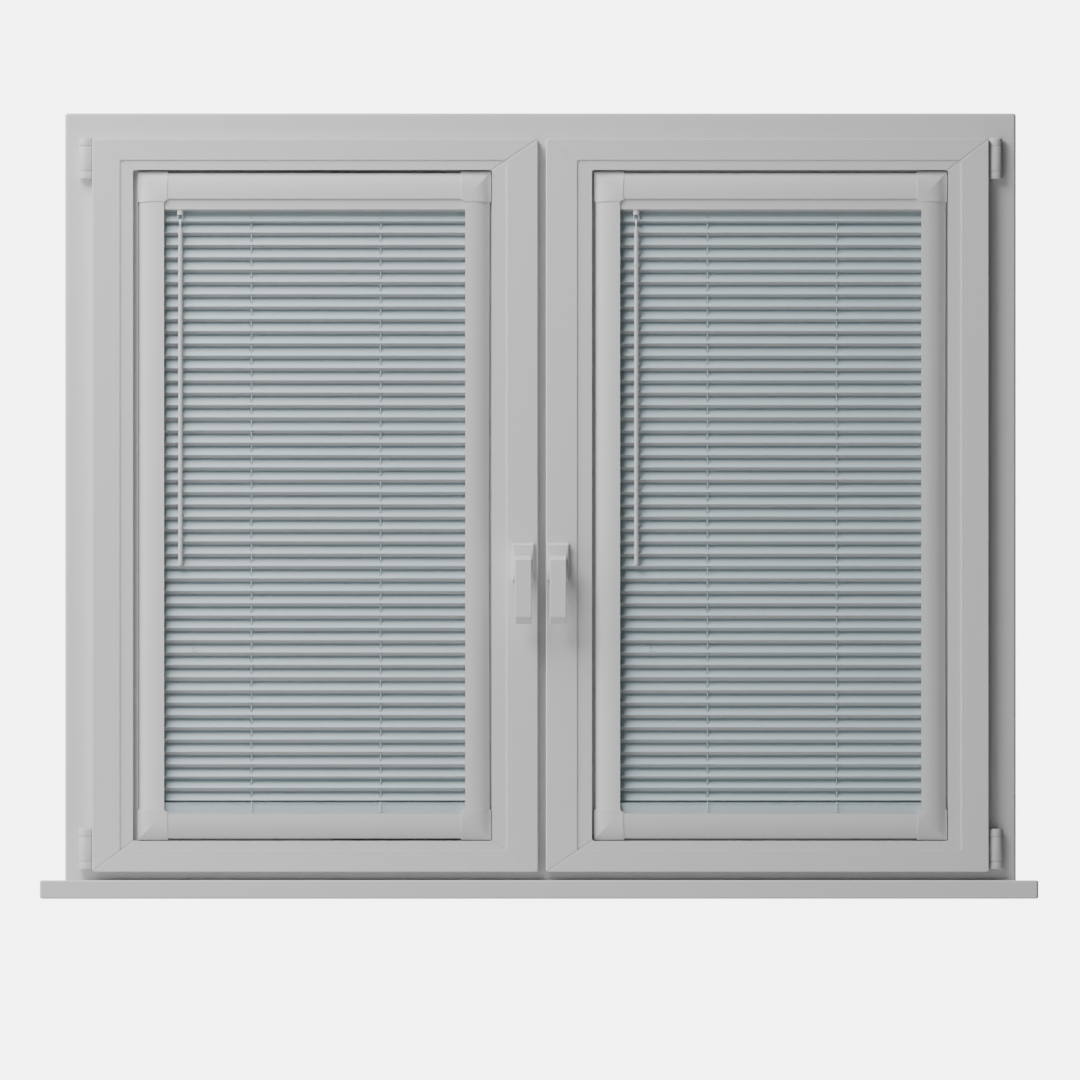 Perfect Fit No Drill Metal Blind - Ice Blue - 25mm