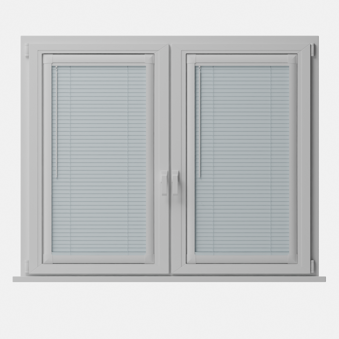 Perfect Fit No Drill Metal Blind - Ice Blue - 25mm