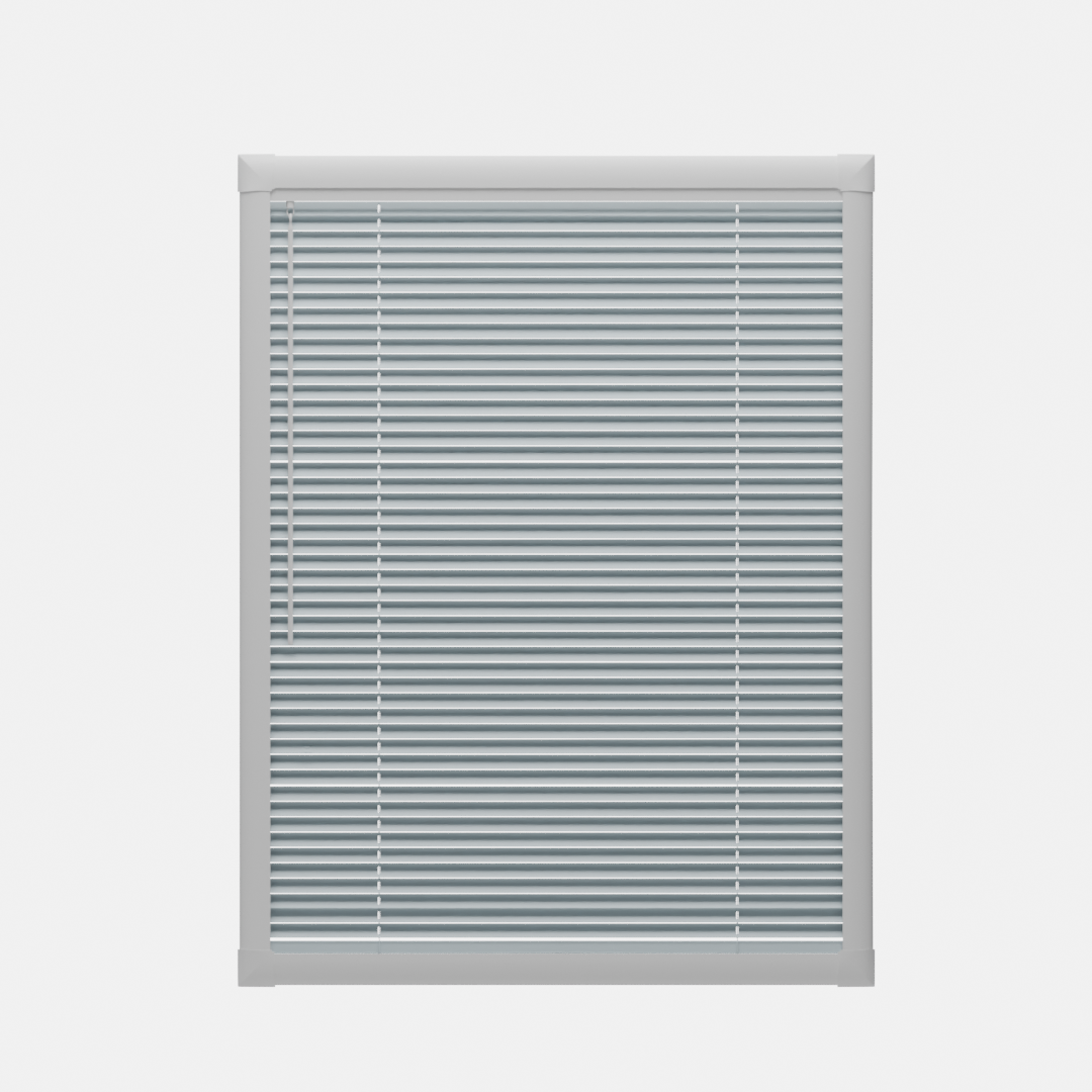 Perfect Fit No Drill Metal Blind - Ice Blue - 25mm