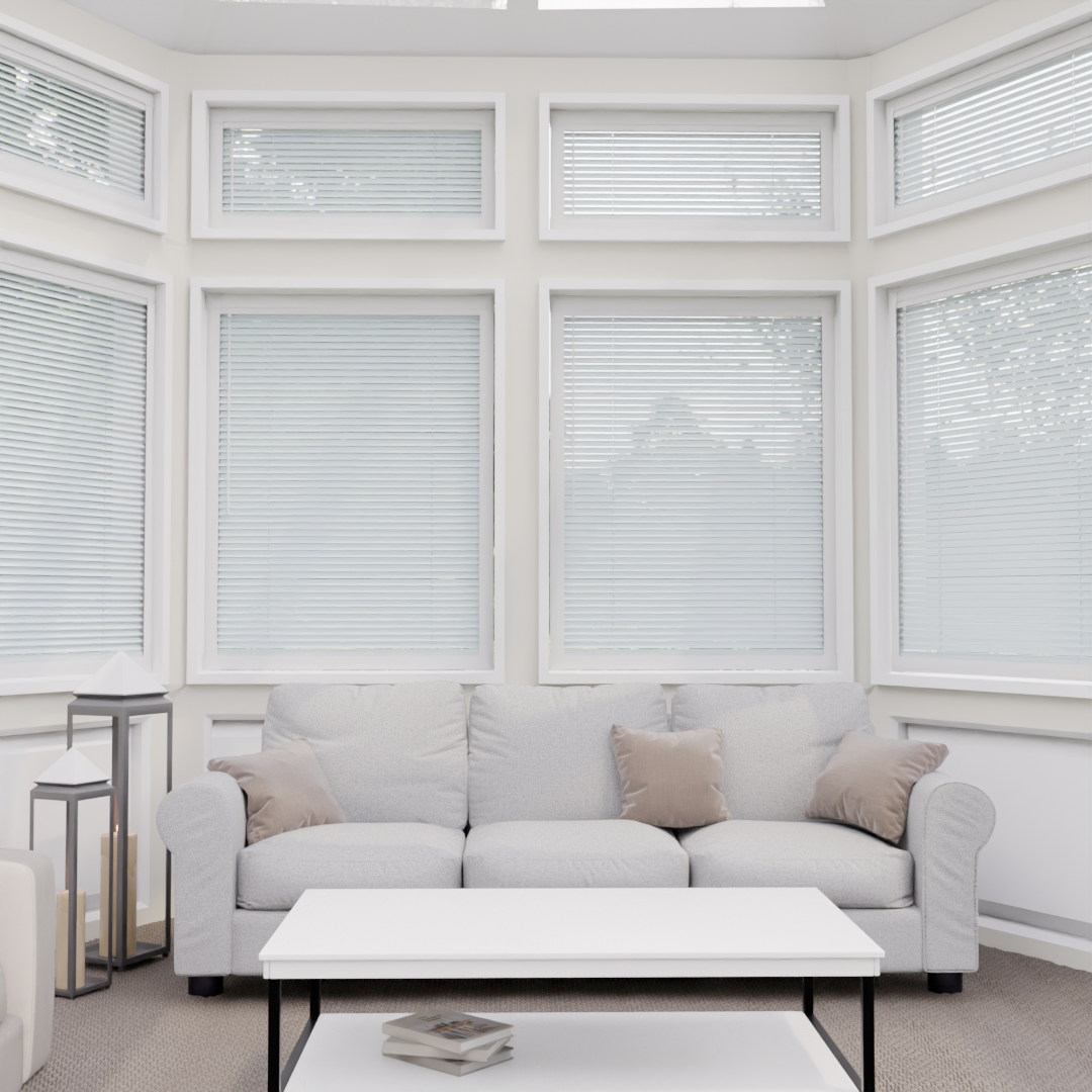 Perfect Fit No Drill Metal Blind - Ice Blue - 25mm