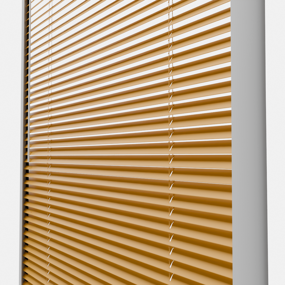 Perfect Fit No Drill Metal Blind - Indian Yellow - 25mm