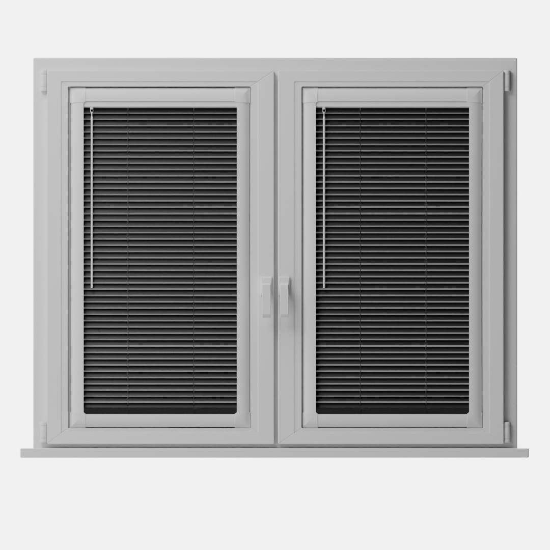 Perfect Fit No Drill Metal Blind - Jet - 25mm