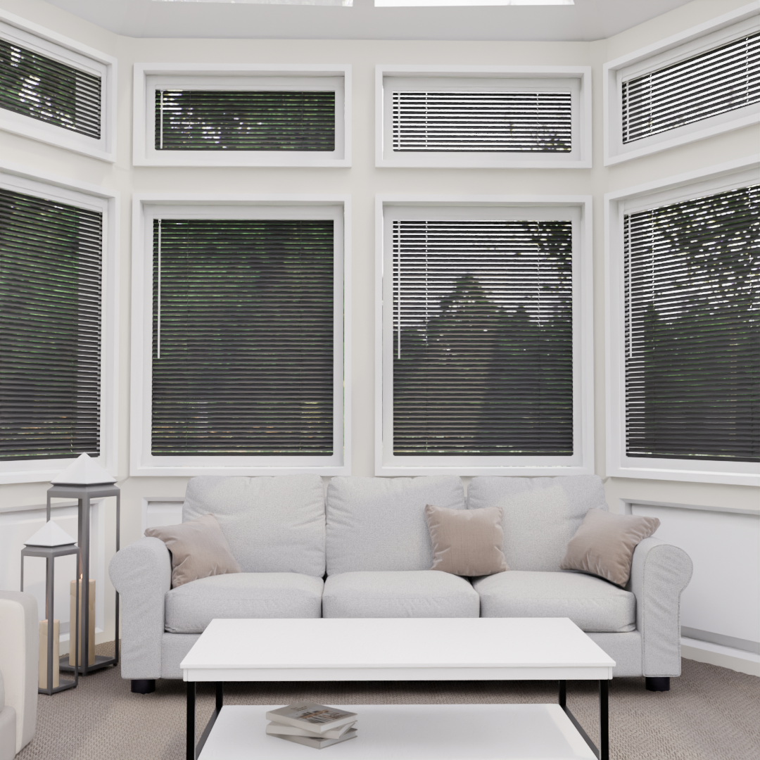 Perfect Fit No Drill Metal Blind - Jet - 25mm