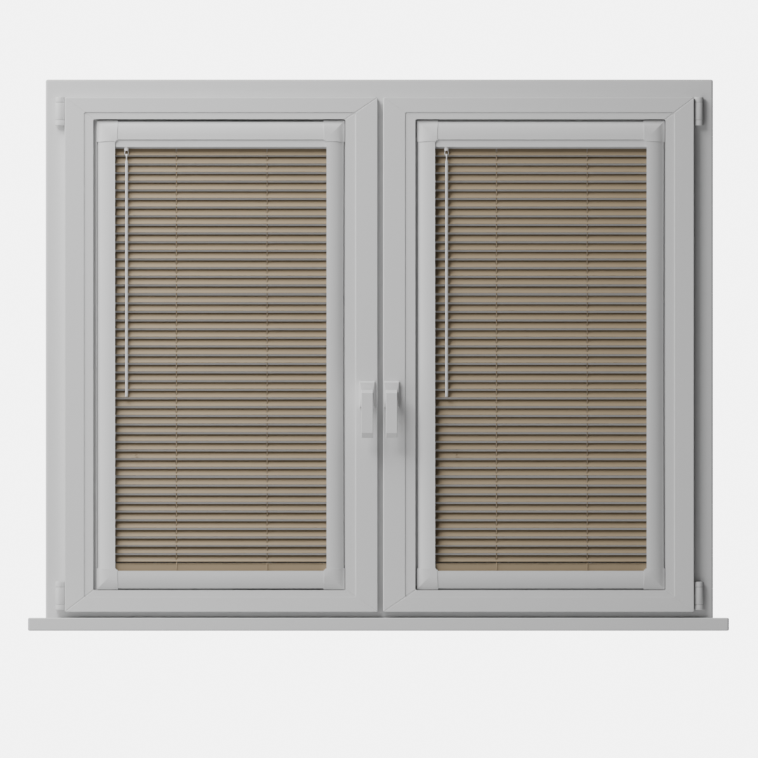 Perfect Fit No Drill Metal Blind - Latte - 25mm