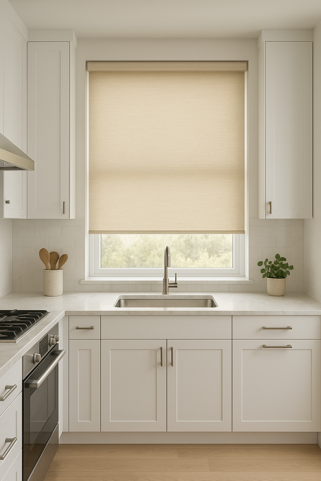 Linenweave Sand Electrical Roller Blind