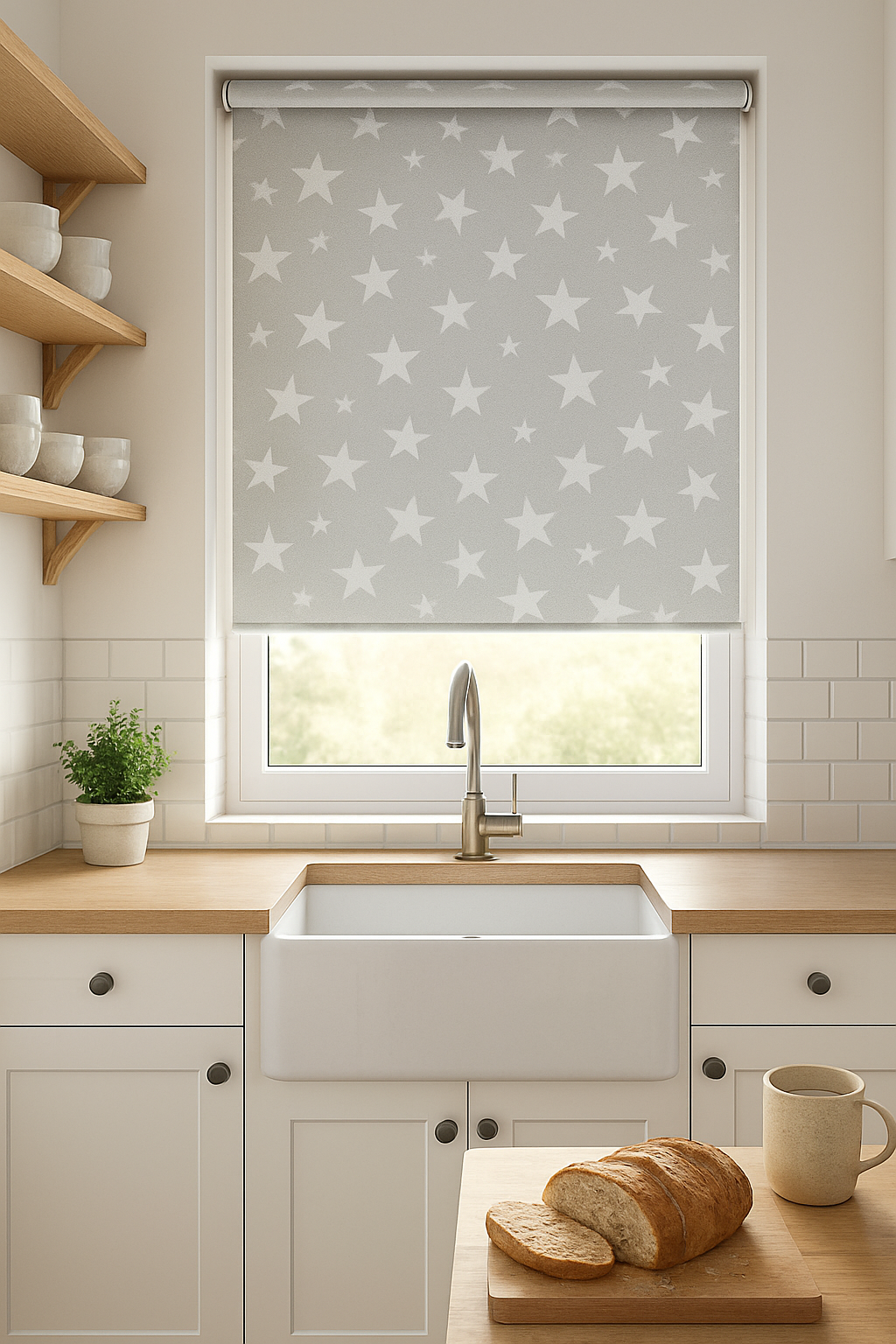 Magical Grey Electrical Roller Blind