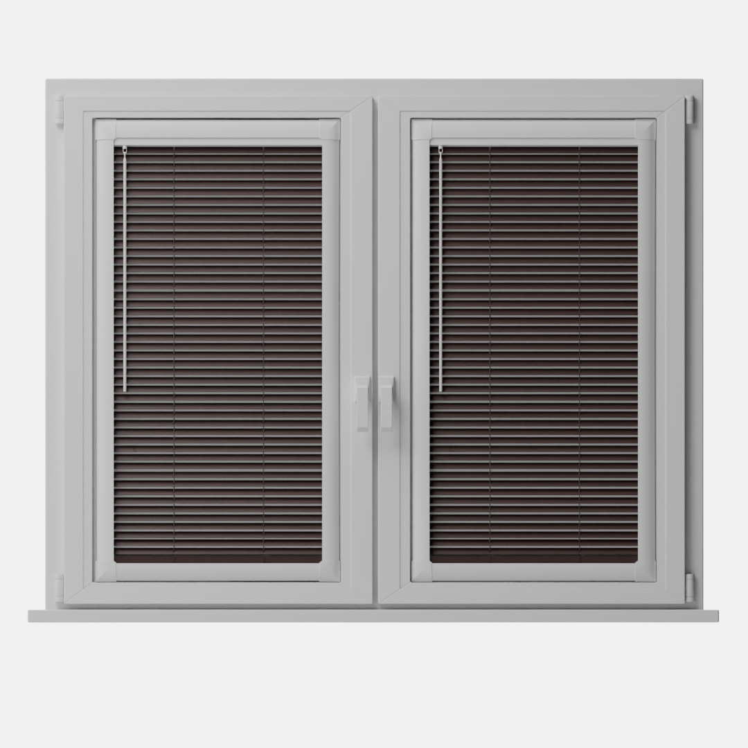 Perfect Fit Metal Blind - Mahogany - 25mm