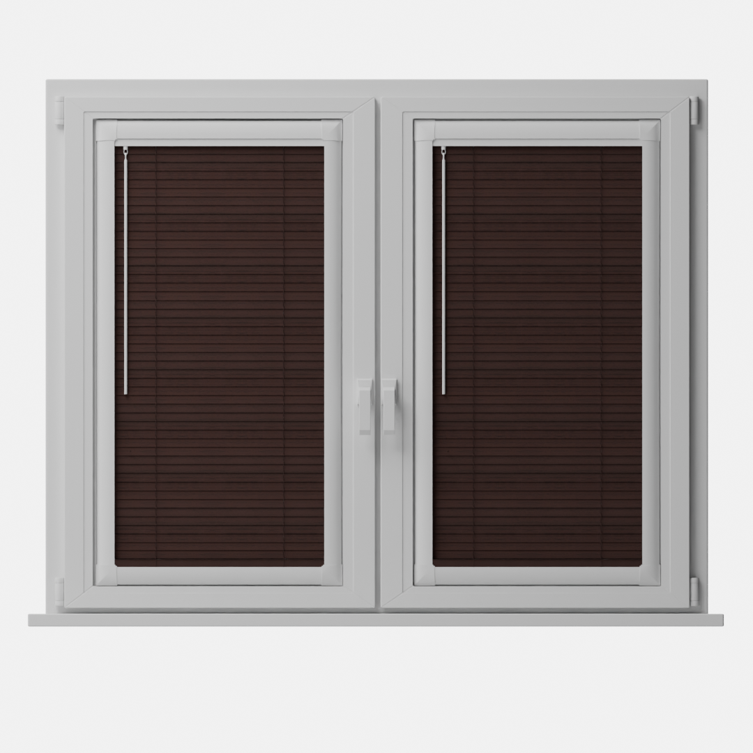 Perfect Fit Metal Blind - Mahogany - 25mm