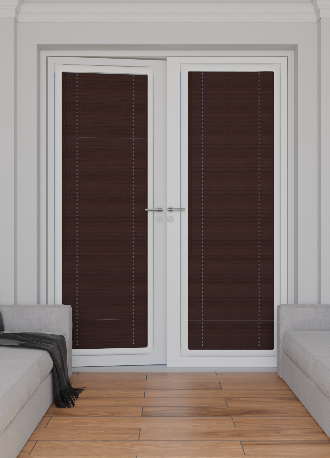 Perfect Fit Metal Blind - Mahogany - 25mm