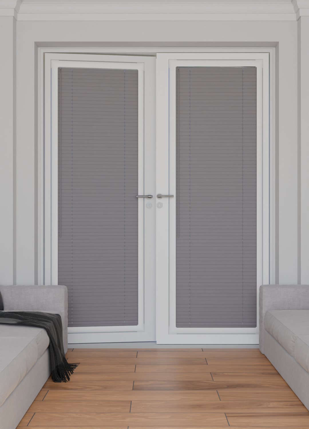 Perfect Fit Metal Blind - Mid Grey - 25mm