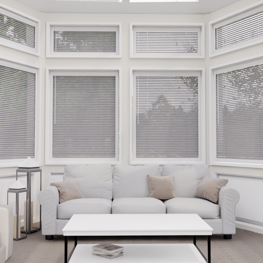 Perfect Fit Metal Blind - Mid Grey - 25mm