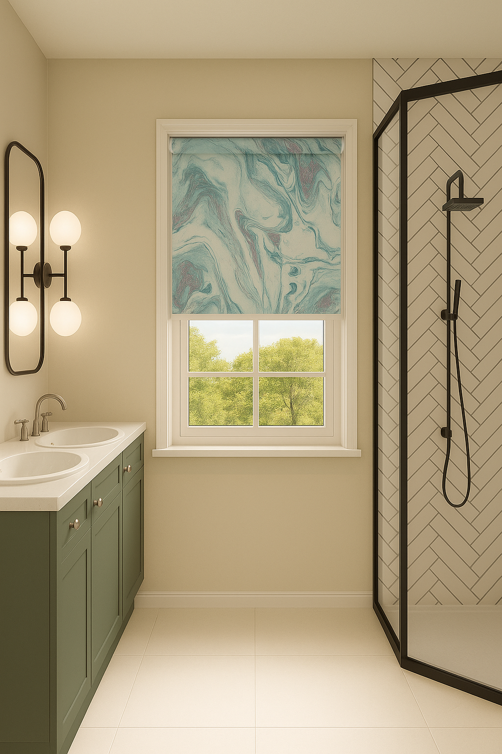 Misty Petrol Roller Blind
