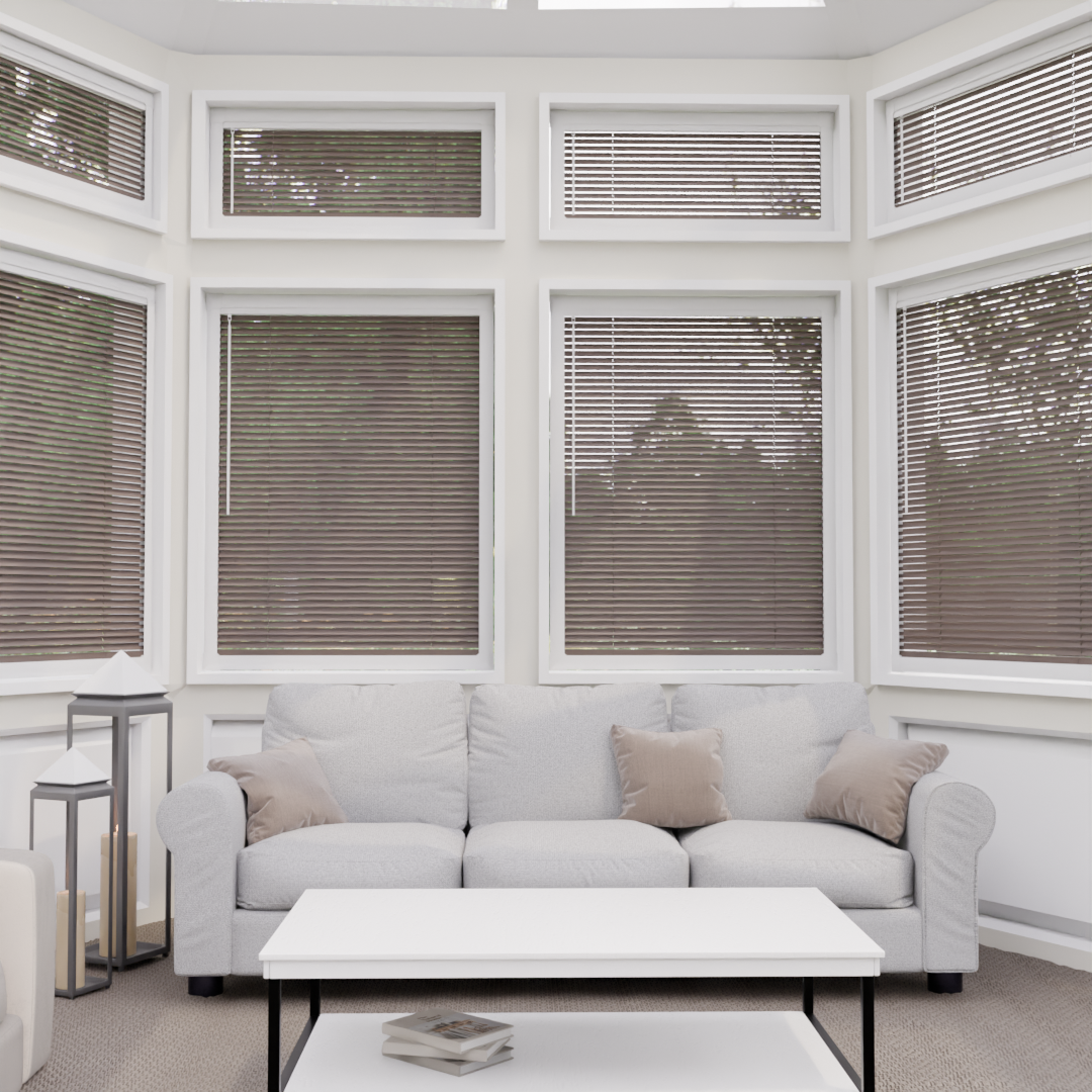 Perfect Fit No Drill Metal Blind - Mocha - 25mm