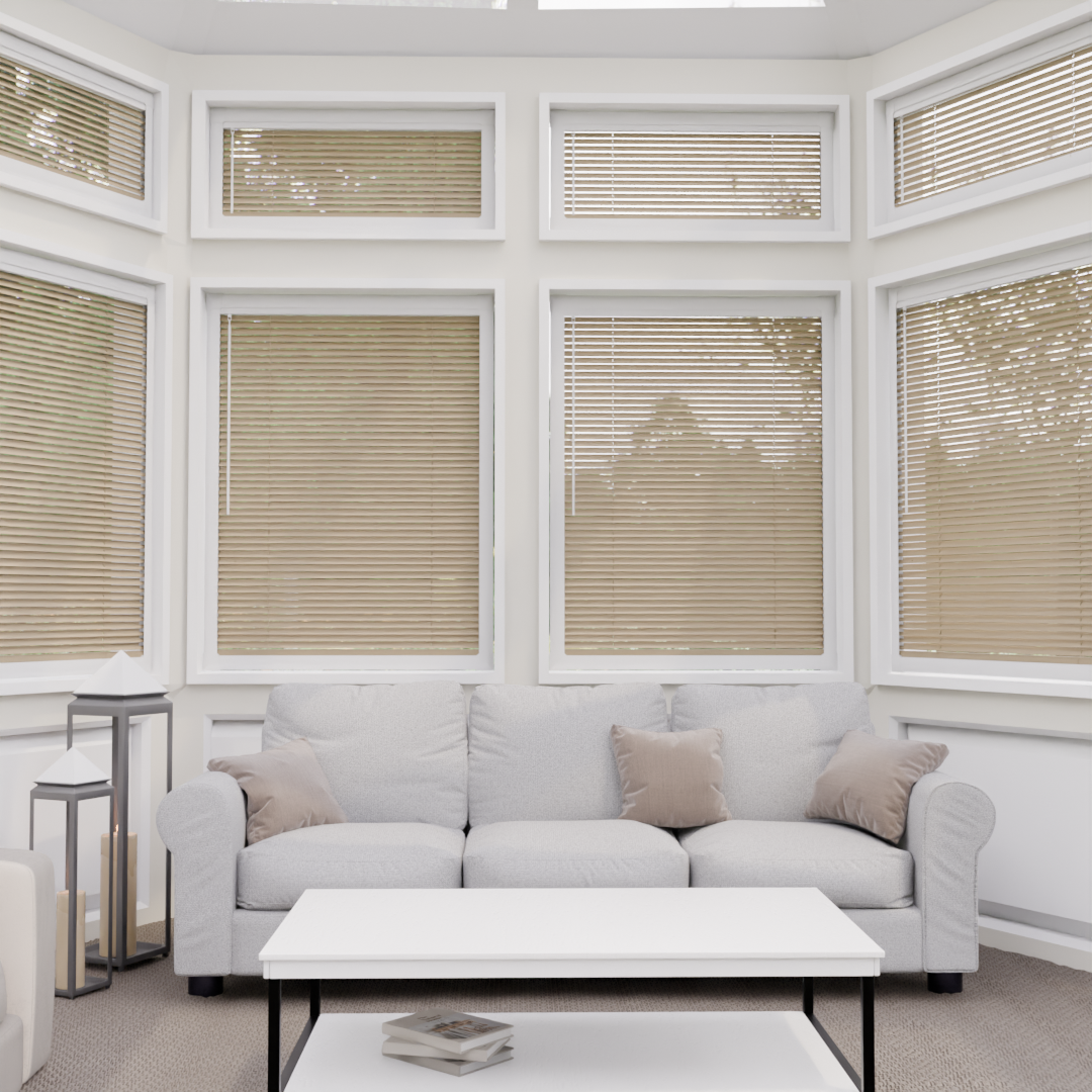 Perfect Fit No Drill Metal Blind - Natural Taupe - 25mm