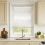 Off White Metal Venetian Blind - 25mm