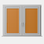 Perfect Fit No Drill Metal Blind - Orange - 25mm