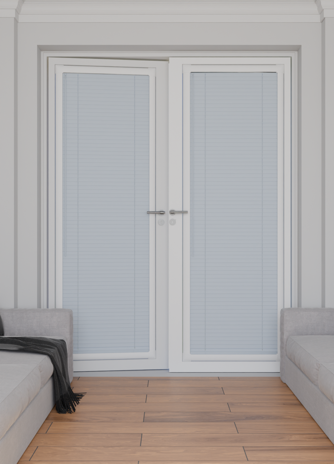 Perfect Fit No Drill Metal Blind - Oriental Blue - 25mm