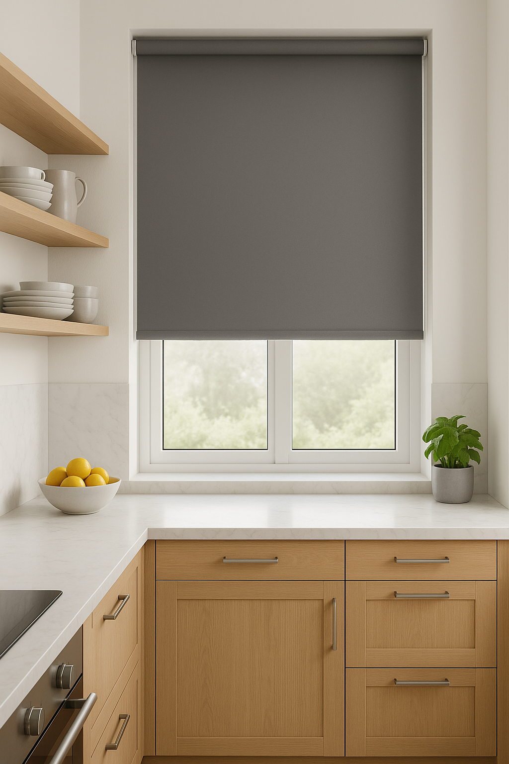 Origin Blackout Dark Grey Electrical Roller Blind