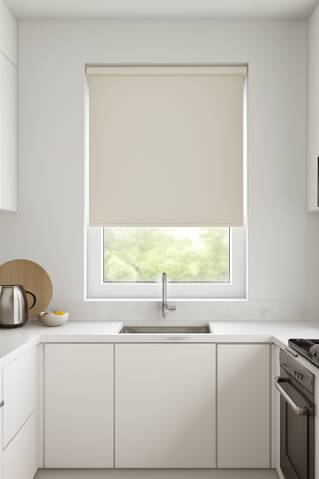 Origin Cream Electrical Roller Blind