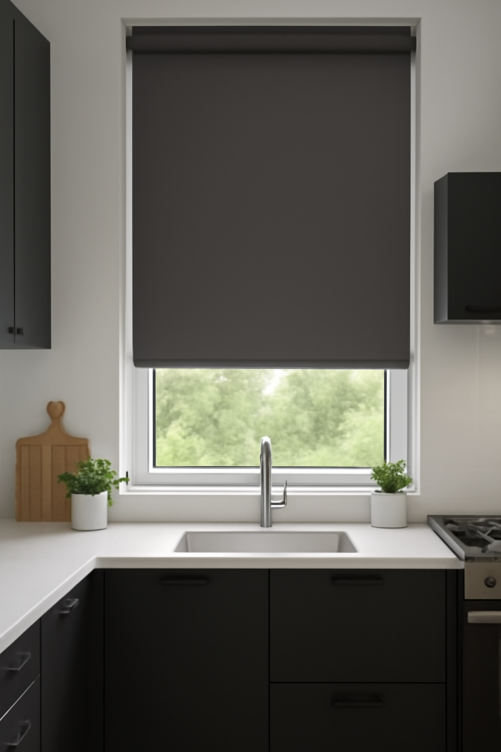 Origin Dark Grey Electrical Roller Blind