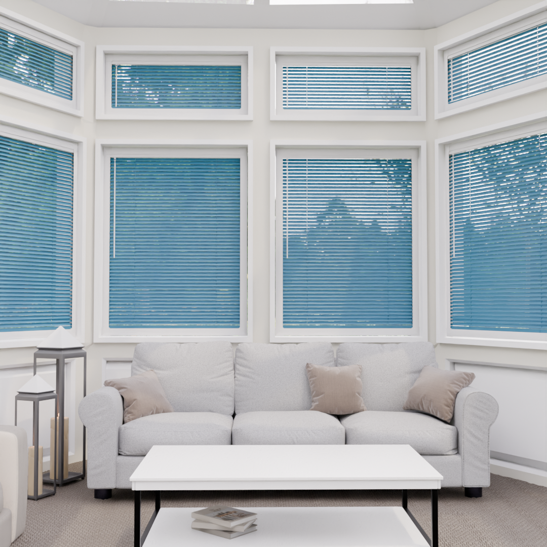 Perfect Fit No Drill Metal Blind - Oxford Blue - 25mm