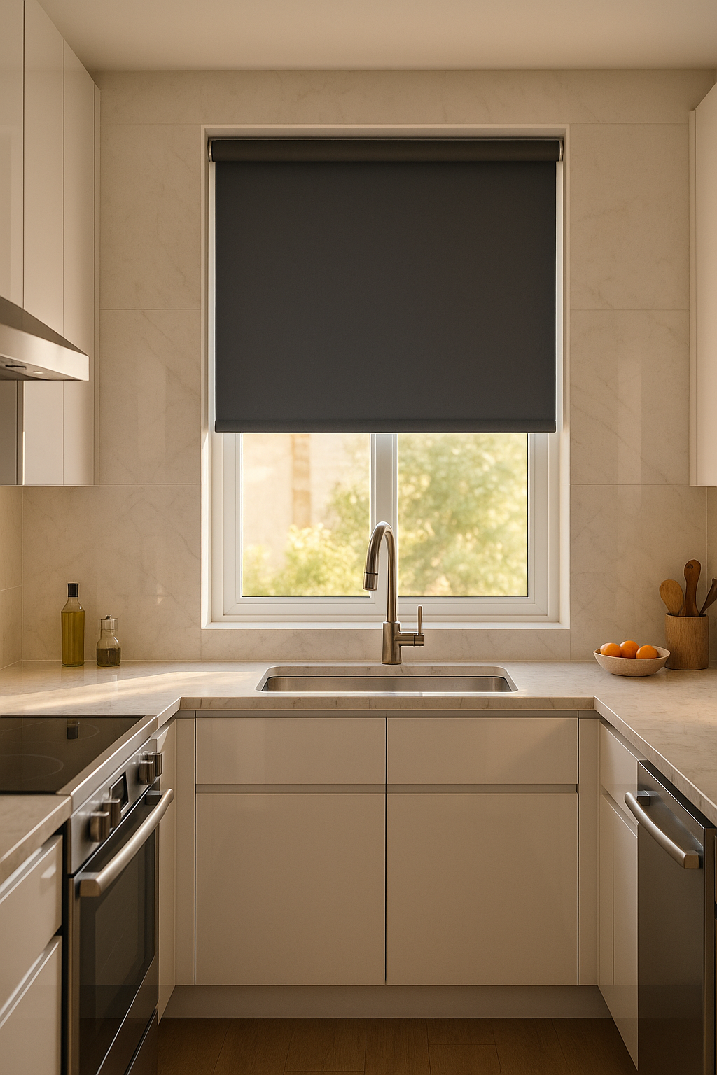 Palette Charcoal Electrical Roller Blind