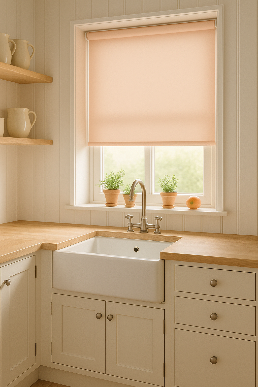 Palette Dusky Pink Electrical Roller Blind