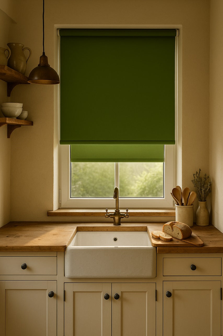 Palette Forest Green Roller Blind