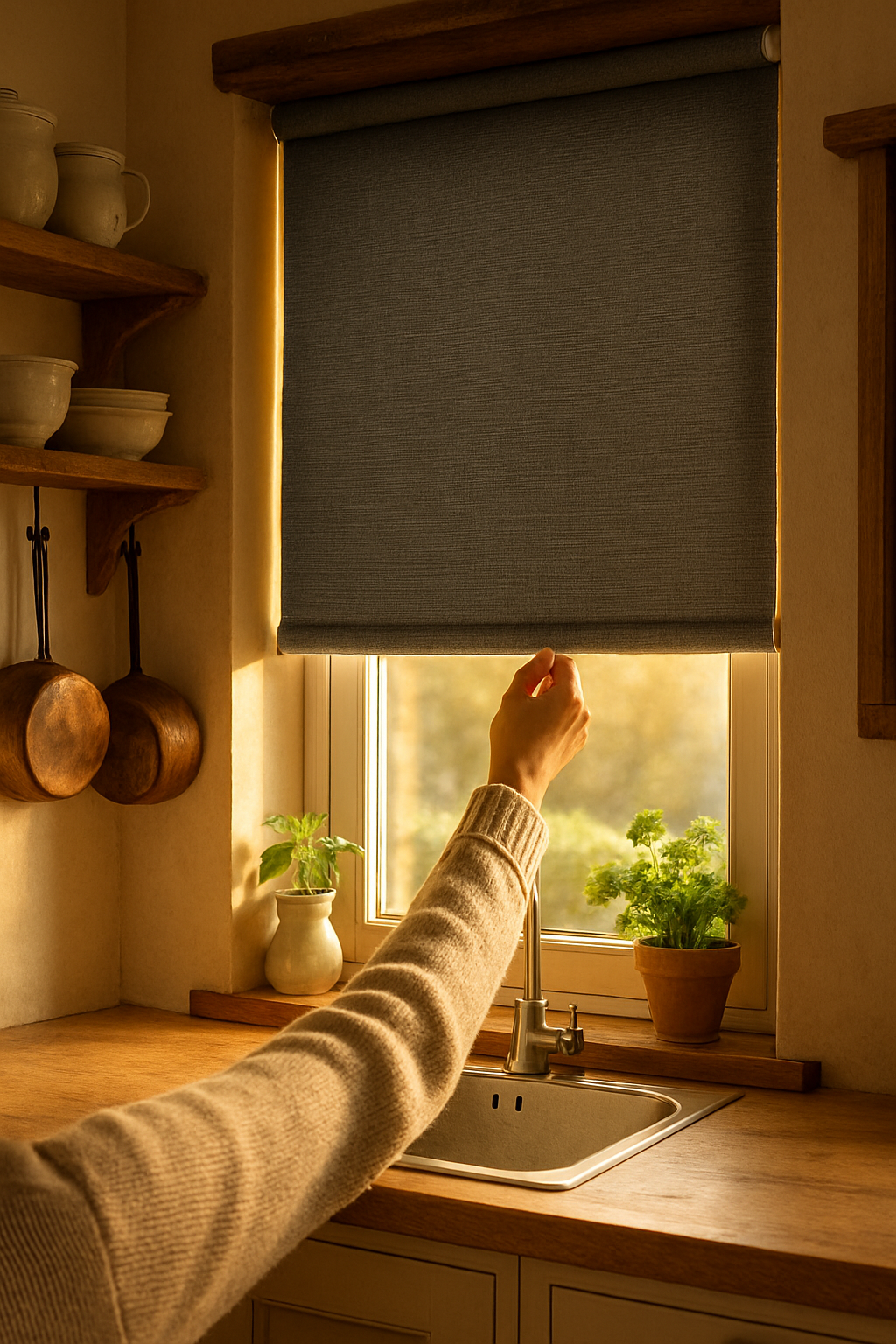 Panama Pro 3 Black Electrical Roller Blind
