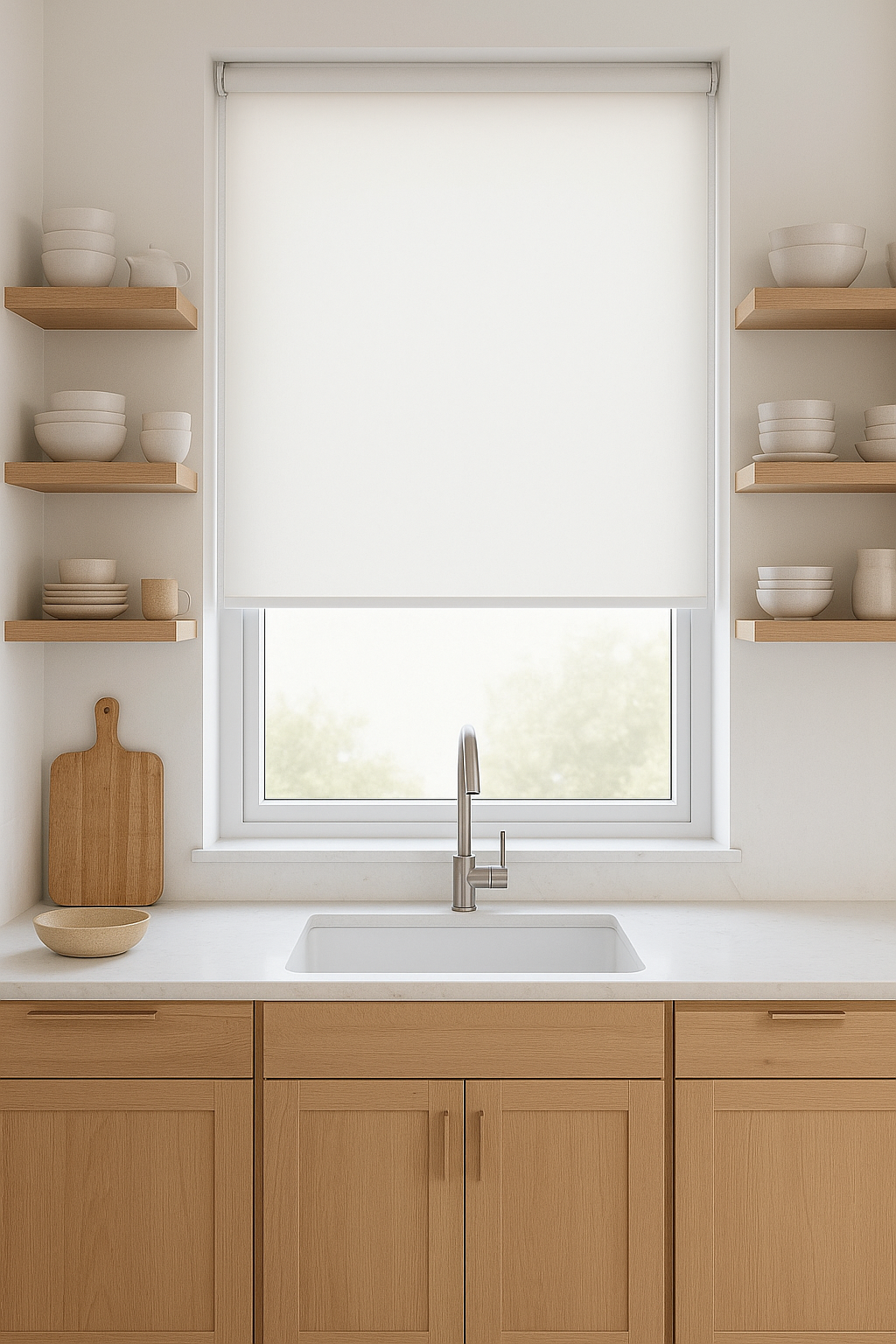 Panama Pro 3 White Linen Electrical Roller Blind
