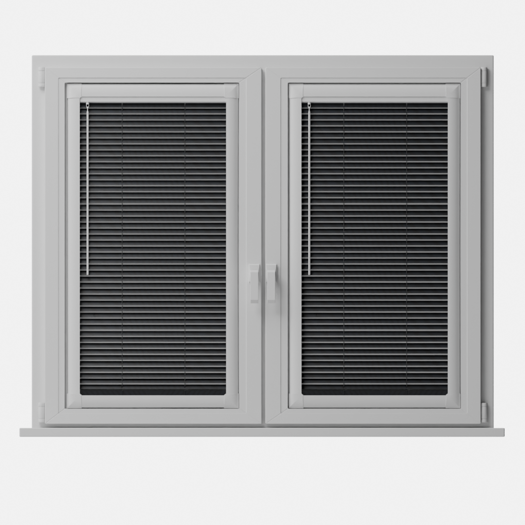 Perfect Fit No Drill Metal Blind - Pitch Black - 25mm