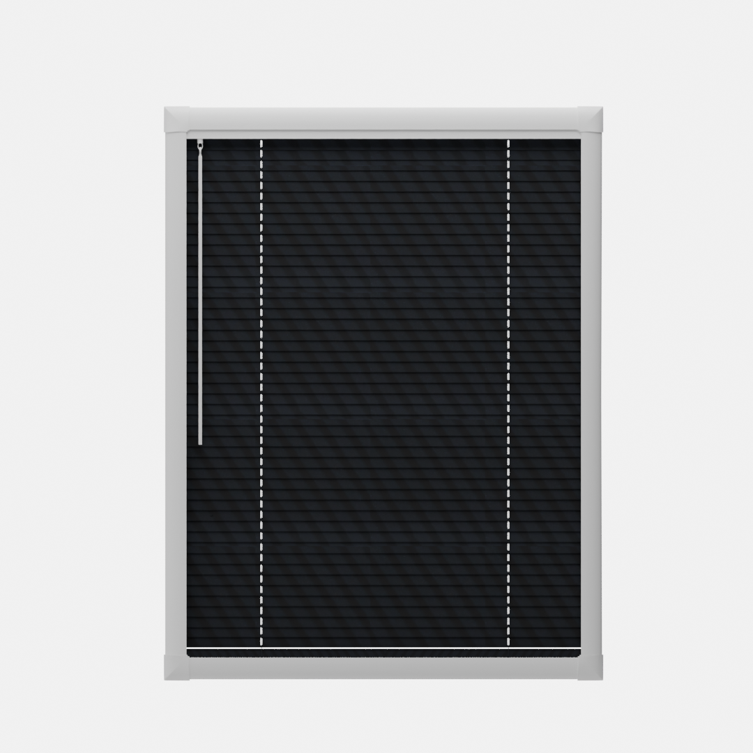 Perfect Fit No Drill Metal Blind - Pitch Black - 25mm