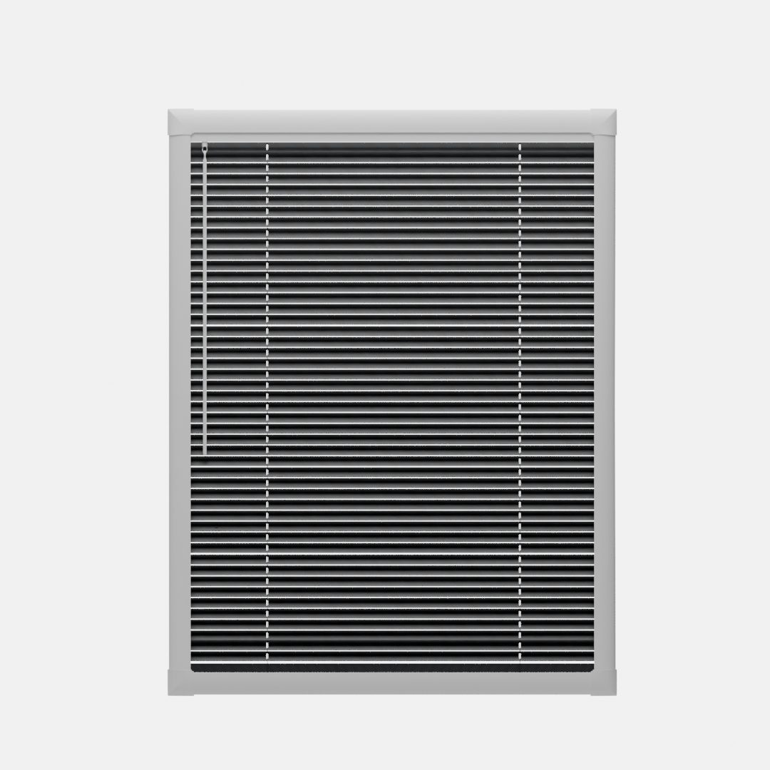 Perfect Fit No Drill Metal Blind - Pitch Black - 25mm