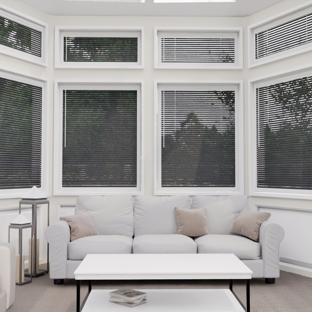 Perfect Fit No Drill Metal Blind - Pitch Black - 25mm