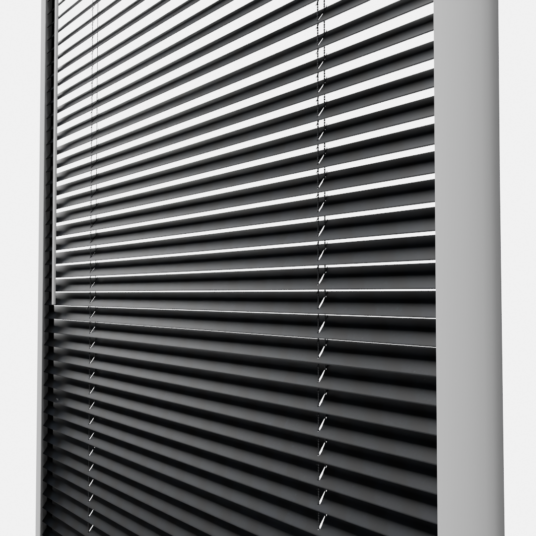 Perfect Fit No Drill Metal Blind - Pitch Black - 25mm