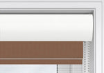Plain Soft Brown- Electrical Day and Night Blinds
