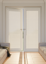 Perfect Fit No Drill Wooden blind - Pure White - 25mm
