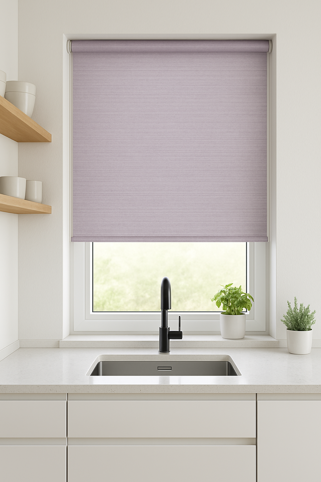 Quentin Mauve Electrical Roller Blind