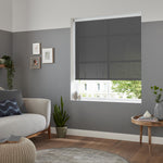 Insta Fit No Drill Azalea sheer Noir Roller Blinds - Fit in 30 Secs