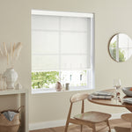 Insta Fit No Drill Azalea sheer 8% White Roller Blinds - Fit in 30 Secs