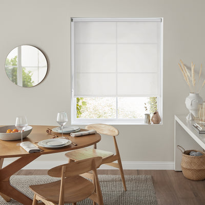 Insta Fit No Drill Azalea Texture White Roller Blinds - Fit in 30 Secs