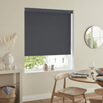 Insta Fit No Drill Wisteria Blackout Dark Grey Roller Blinds - Fit in 30 Secs