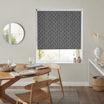 Insta Fit No Drill Simetric Blackout Charcoal Roller Blinds - Fit in 30 Secs