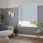Insta Fit No Drill Simetric Blackout Navy Roller Blinds - Fit in 30 Secs