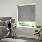 Insta Fit No Drill Yarrow Blackout Grey Roller Blinds - Fit in 30 Secs