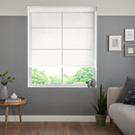 Insta Fit No Drill Geo Voile Snow Roller Blinds - Fit in 30 Secs