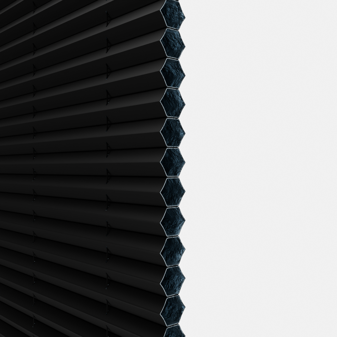 Thermal Blackout Perfect Fit No Drill Pleated Raven