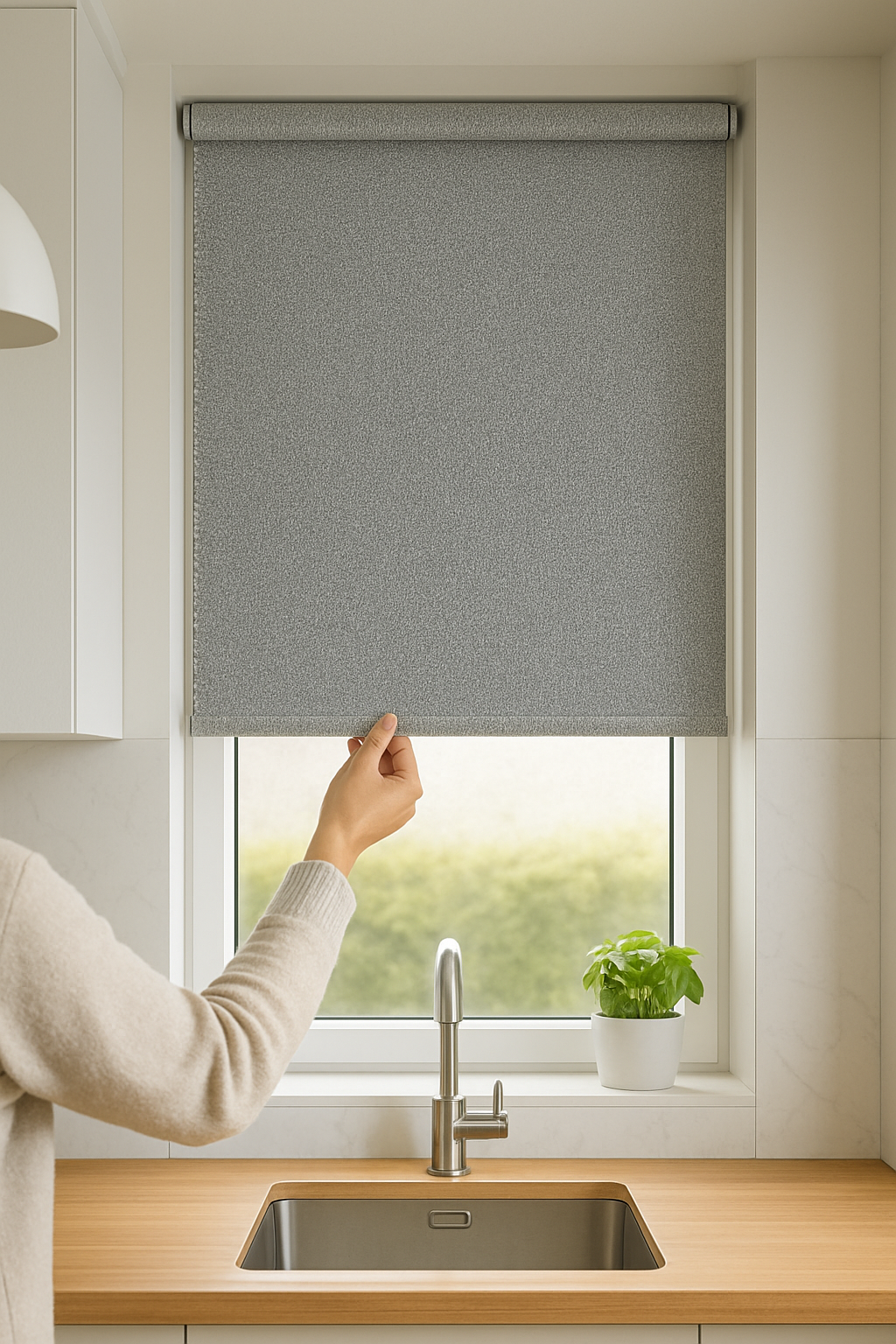 Reeva Titanium Electrical Roller Blind