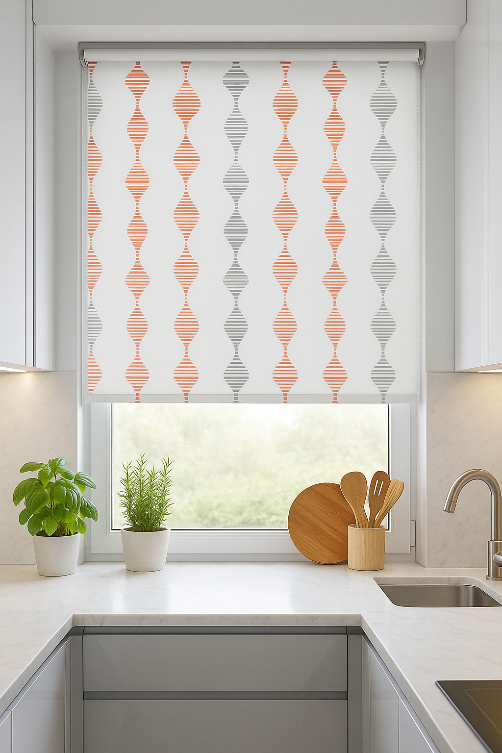 Romain Crimson Electrical Roller Blind