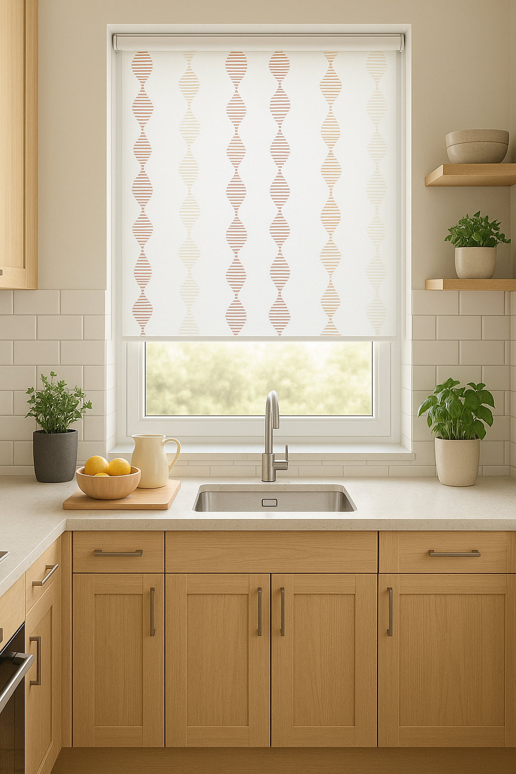 Romain Hazelnut Electrical Roller Blind